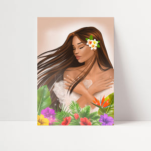 PAIX PROFONDE - Affiche art féminin spirituel