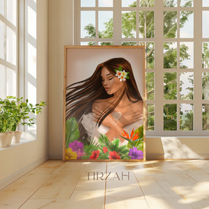 PAIX PROFONDE - Affiche art féminin spirituel