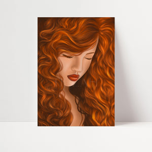 SÉRÉNITÉ INTEMPORELLE - Affiche portrait féminin spirituel