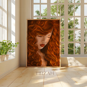 SÉRÉNITÉ INTEMPORELLE - Affiche portrait féminin spirituel