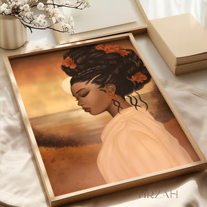 ÉVEIL AUTOMNAL- Affiche de portrait féminin spirituel