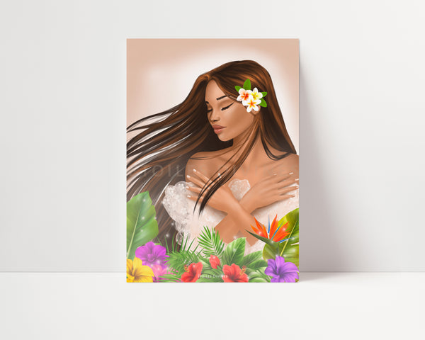 PAIX PROFONDE - Affiche art féminin spirituel