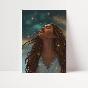 LUEUR DE PAIX - Affiche portrait féminin spirituel