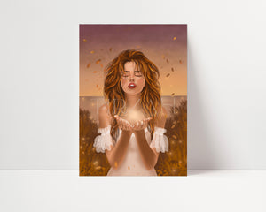 SOUFFLE D'ESPÉRANCE - Affiche portrait féminin spirituel